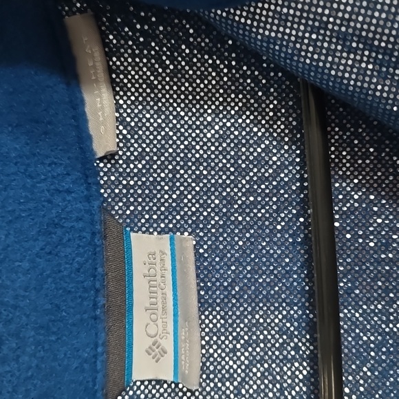 Columbia Royal Blue Half-Zip Fleece Mens L - Picture 2 of 4